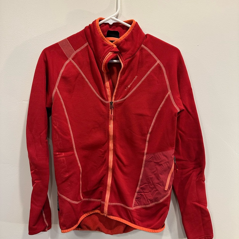 La Sportiva Red and Orange Full-Zip Jacket